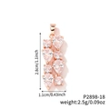 Rose gold necklace featuring multi-shape colorful AAA cubic zirconia stones, P2898-18 - All Clear Gem Style B (P2898-18)