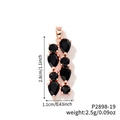 Rose gold pendant necklace featuring black AAA cubic zirconia in a drop design - All Black Gem Style (P2898-19)