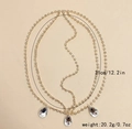 Bohemian gold hair chain with sparkling rhinestones and crystal water drop pendants - Vintage Teardrop Head Chain (Gold)