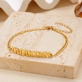 Golden Capricorn zodiac stainless steel bracelet with adjustable lobster clasp - Gold Capricorn