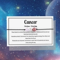 Cancer zodiac bracelet with faceted rose quartz and hematite beads on card - Rose Quartz/Hematite/Rhodonite / Cancer