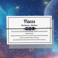 Pisces zodiac bracelet featuring smoky quartz, amethyst and sodalite beads on card - Pisces