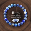 Lapis Lazuli 8mm Perlenarmband elastisch mit blauer Textur und goldfarbenen Einschlüssen - Lapislazuli