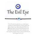 Handmade black woven evil eye charm bracelet on protective symbolic display card - Black (1 Piece)