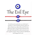 Two-piece set of woven Evil Eye bracelets in red and black colors on display card - Red & Black (2 Pieces)