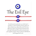 Σετ με 2 χειροποίητα κόκκινα βραχιόλια Evil Eye με κάρτα προστασίας - Κόκκινο (2 Τεμάχια)
