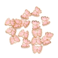 Rosa Emaille Schmetterling Anhänger für DIY Halsketten und Schmuckherstellung - Rosa (px1143-2)