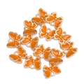 Set mit 12 süßen orangefarbenen Schmetterlingsanhängern mit goldenem Rand für DIY Schmuck - Orange (px1143-3)