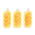 Détails de breloques alimentaires artificielles en mini plateaux pour bijoux faits main - Combinaison De Croissant Simulé (px1291-5)