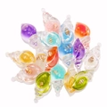 Luminous seashell shaped acrylic pendants with colorful dried flowers for DIY jewelry making - Random Mixed Color Style (Random Mixed Color)