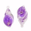 Détails de pendentifs conque en résine violette avec paillettes pour création de bijoux - Style Dégradé Violet (px1269-2)