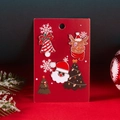 Dreiteiliges Weihnachts-Broschen-Set mit Weihnachtsmann und Rentier auf Festivalkarte - Weihnachtsmann Glocke Rentier (8BC25Y0004-8)