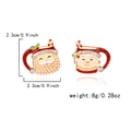 Detailansicht der Weihnachtsmann-Ohrringe mit Perlen, Strass und festlichem Design - Weihnachtsmann Kaffeetasse (ER25Y0374-1)