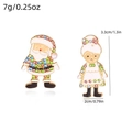 Festliches Weihnachts-Broschen-Set mit Weihnachtsmann und bunten Strasssteinen - Santa und Frau Claus (ER25Y0374-2)