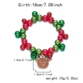 Christmas beaded bracelet with red and green bells and cartoon reindeer pendant charm - Cartoon Reindeer Style