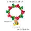 Bracciale natalizio con campanelli rossi verdi e ciondolo a renna lungo 18 cm - Stile renna con scatola regalo