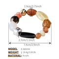 Detail view of beach style acrylic beaded bracelet with size chart and weight measurement - AB0094-12