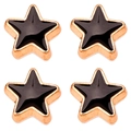 Star-shaped 10mm DIY alloy charms with rose gold edges and black enamel finish - 10mm / Black Star Pattern
