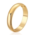 Bracelet jonc classique doré poli miroir avec fermoir à charnière épais - Or Poli Miroir