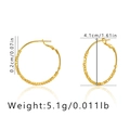 Detailansicht der 18K vergoldeten Creolen mit kleinen Perlen und Größenangaben - Äußerer Perlendekor-Ringstil (KE0605) / 18K-Gold