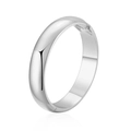 Bracelet jonc minimaliste en alliage de zinc argenté avec finition polie et charnière - Fermeture à Charnière (SZ60513-2) / Argent Poli Miroir
