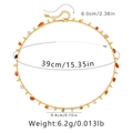 Dettaglio delle dimensioni della collana bohémien in pietra con catena dorata - Stile Pietra Arancio Rosa (KN0197-1)