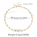 Dettaglio della collana con perline colorate con dimensioni e peso del gioiello - Stile Perline Zircone Multicolore (KN0211)