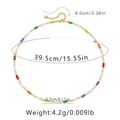 Vista dettagliata della collana di perline colorate, lunga 39,5 cm con catena da 6 cm - Stile Perline in Resina Arcobaleno (KN0212)