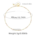 Detail view of colorful seed bead necklace with 40cm length and 6cm extension chain - Mixed Multicolor Beads (KN0207-2)