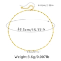 Détail du collier de perles plaqué or 18 carats avec dimensions et fermoir homard - Petites Perles Rondes Dorées (KN0240)