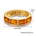 Guida alle taglie dettagliata per bracciale dorato con cristalli arancioni e molla - Stile Pietra Preziosa Rettangolare Arancio Giallo (SZ60701-2)