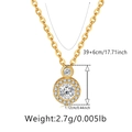 Détails du pendentif étoile de mer avec dimensions 39+6 cm et diamètre 1,12 cm - Double Halo Pierre Ronde(KN0318) / Or 18 carats