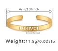 Detailansicht des goldenen Armreifens mit DREAM-Design und Maßangaben für Damen - DREAM Stil (KB0489-4) / Innendurchmesser 6cm