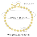 Misure della collana a margherita con lunghezza di 39cm e catena estensibile 6cm - Stile Margherita Bianca (KN0058-2)