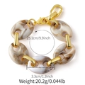 Detail van de hars schakelarmband met gouden sluiting en een lengte van 25,1cm - Dikke Ketting Marmer Stijl (AB0013-5)
