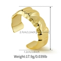 Bohemian gouden acryl manchetarmband met onregelmatige gehamerde textuur en 2,7 cm breedte - Goud Gerimpelde Textuur Stijl (AB0015-1)