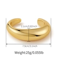 Gouden acryl manchetarmband met gepolijste afwerking, 7,9 cm breed en 25 g zwaar - Goud Chunky Spiegel Stijl (AB0020-1)