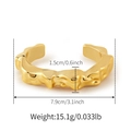 Gouden bohemien acryl manchetarmband met onregelmatige vloeibare metaaltextuur en design - Goud Lavatextuur Stijl (AB0021-1)