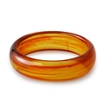 Detailed macro view of bohemian amber acrylic bangle with tortoiseshell texture pattern - Brown Brushed Texture Style (AB0043-1)
