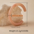 Dimensions du bracelet en résine rose à texture marbrée, 7,9cm de diamètre et 0,97cm de large - AB0030-2