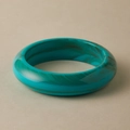 Green malachite pattern acrylic wide bangle bracelet with polished resin finish - Malachite Texture Teal Style (AB0044-4)