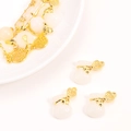Traditional Chinese style faux jade fortune bag pendant with gold Fu character charms - Blessing Bag