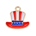 Λεπτομερής προβολή μενταγιόν καπέλο Uncle Sam με κόκκινες ρίγες και μπλε λωρίδα με αστέρια - Σχήμα Καπέλο (px0810-20)