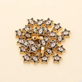 Close-up of 10mm star-shaped Evil Eye alloy beads for DIY jewelry making and bracelets - Star Shape (px0942-14)