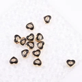 Black heart evil eye beads with gold plating for DIY jewelry and bracelet making - Heart Shape (px0942-24)