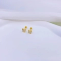 Exquisite 18K gold-plated butterfly stud earrings with white mother-of-pearl inlays - Shell Butterfly Style / Gold