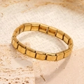 Pulsera modular italiana de acero inoxidable dorado con eslabones de luna grabada - 02 Dorado Luna