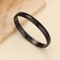 Gepolijste zwarte 18k vergulde titaniumstalen armband voor dames met bolvormig oppervlak - Bolle Stijl (8) / Zwart