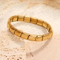 Pulsera modular dorada de acero inoxidable con emblemas de pájaros y grabado - 10 Dorado Luna
