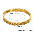 Pulsera de cadena de acero inoxidable dorado con unas medidas de 21 cm de largo y 0,8 cm - Ancho 0.8 / Dorado